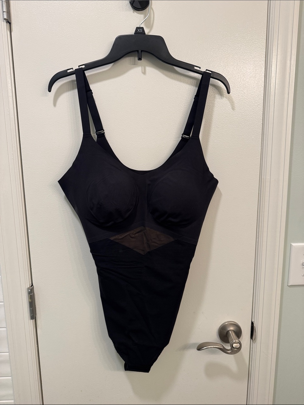 Honeylove Black Shaping Bodysuit with Mesh Panel